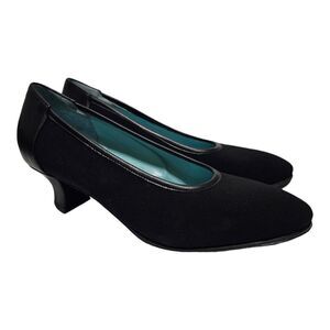 THIERRY RABOTIN Classic Black Fabric Leather Pump - Size 36/6